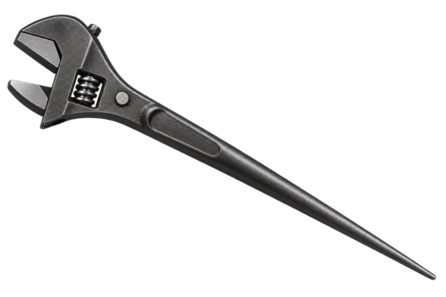Illustration of an adjustable spud wrench
