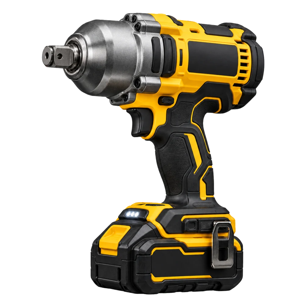 Original product-focused illustration representing DEWALT 20V MAX XR Brushless Cordless 1/2-Inch High Torque Impact Wrench with Hog Ring Anvil (DCF961B)