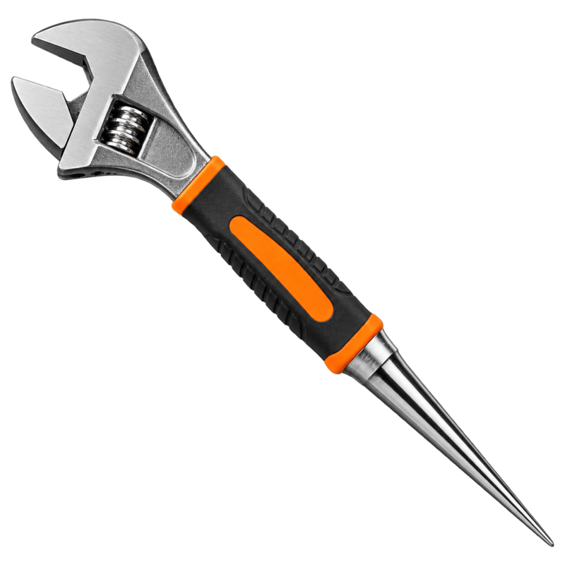 Original product-focused illustration representing a Klein Tools 3227 adjustable spud wrench