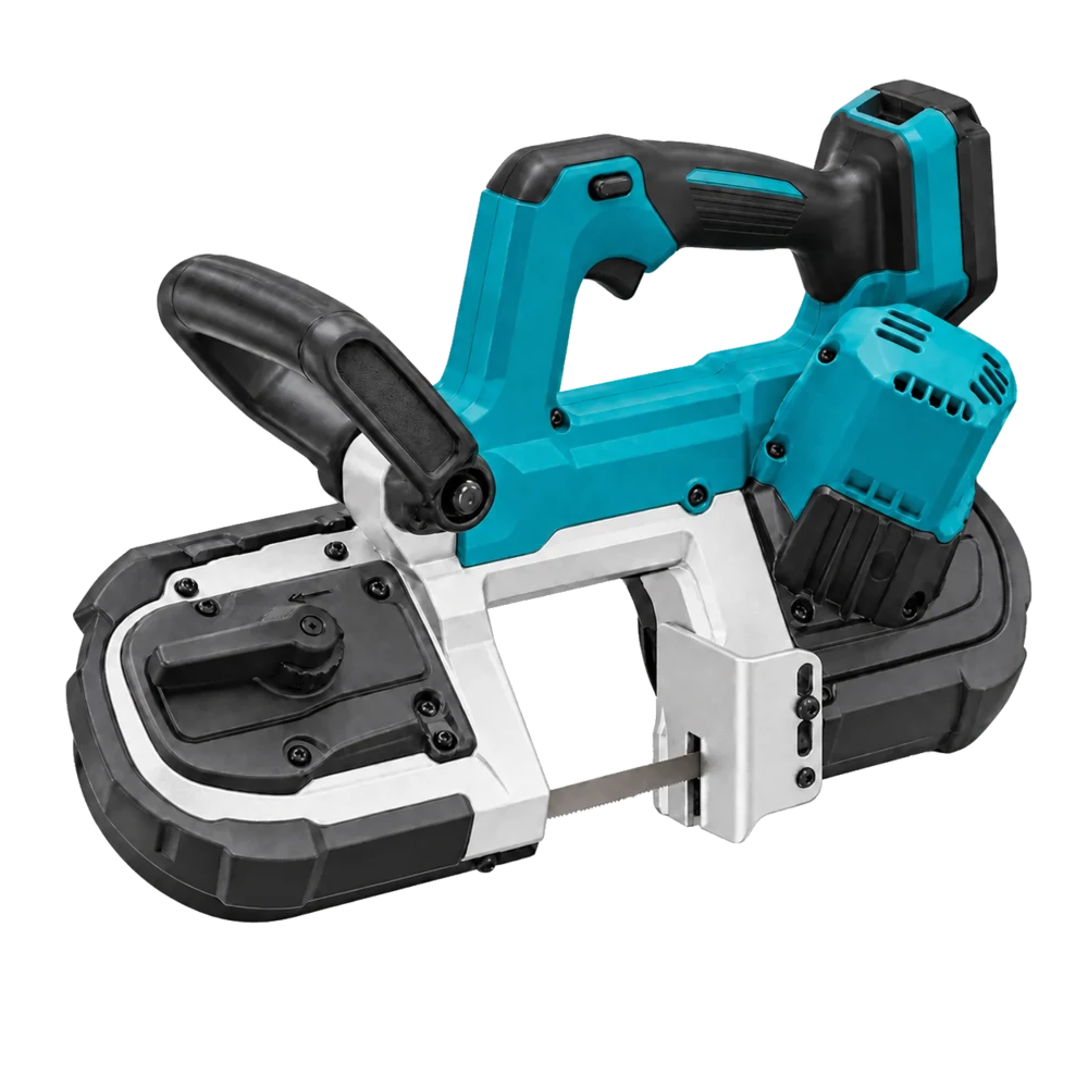 Original product-focused illustration representing Makita 18V LXT Cordless Portable Band Saw (XBP02Z)