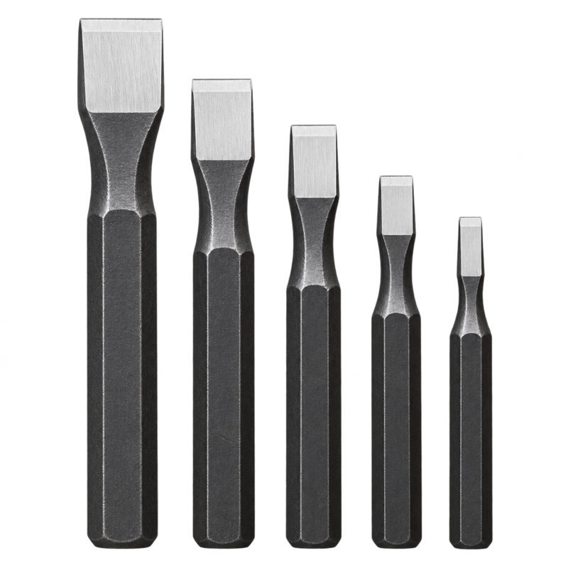 Original product-focused illustration representing a cold chisel set
