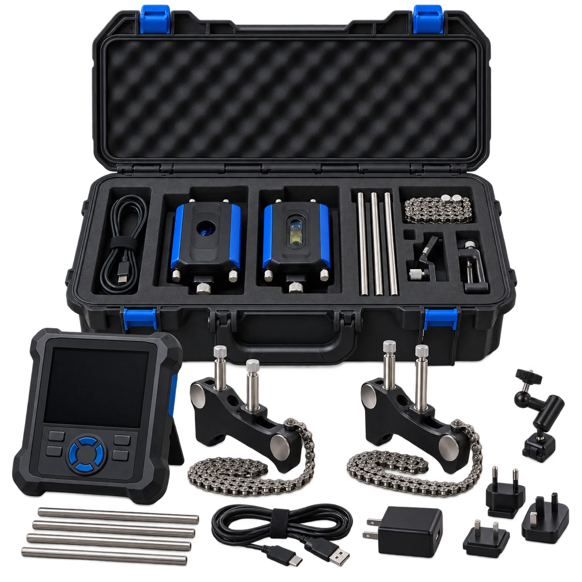 Original product-focused illustration representing an SKF TKSA 41 shaft alignment tool