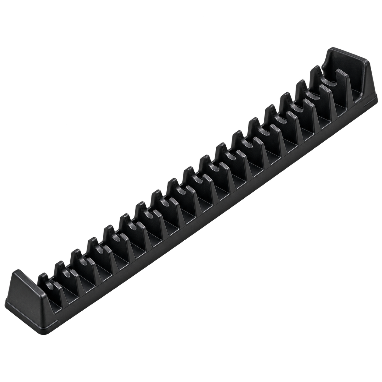 Original product-focused illustration representing a TEKTON ORG29119 19-tool wrench organizer rack