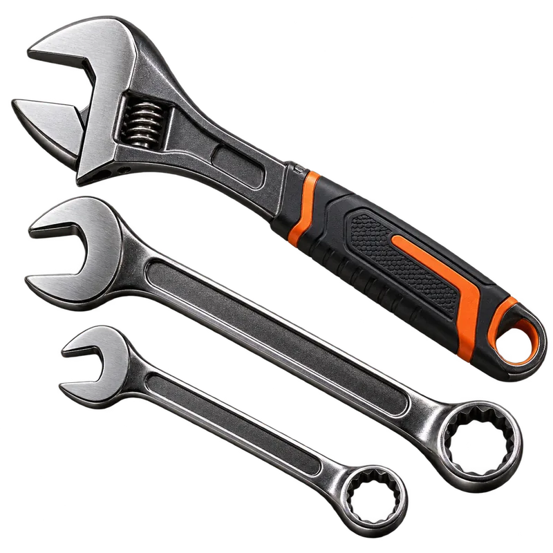 Combination, adjustable and spud wrenches
