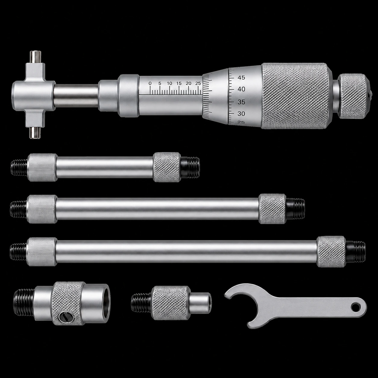 Illustration of an inside micrometer