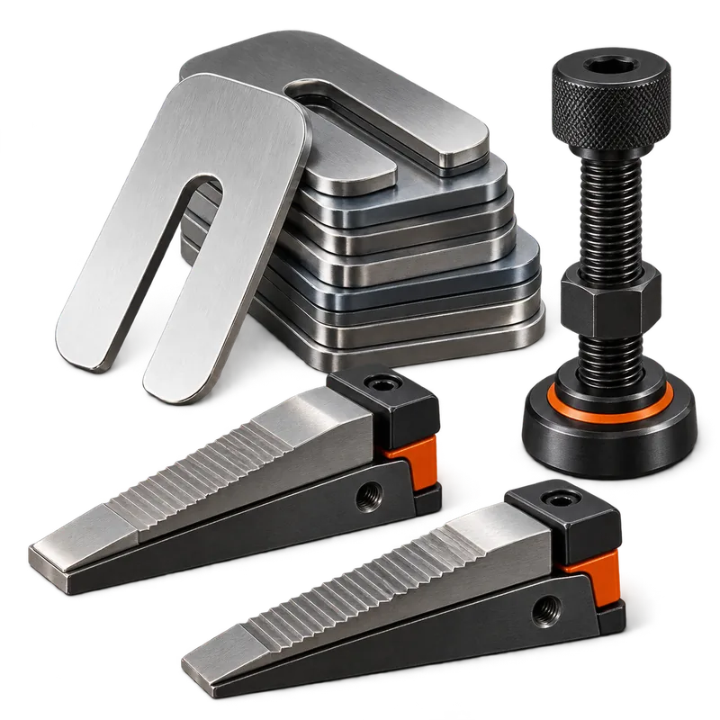 Illustration of shim and machinery setup tools